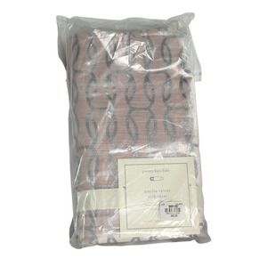 Pottery Barn Baby Amelia Velvet Crib Skirt Dusty Rose Geometric Chain Print